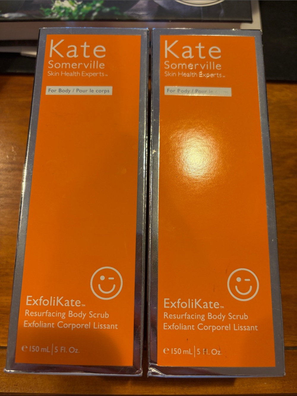 KATE SOMERVILLE NIB SET of 2 Exfolikate Exfoliating Body Wash Resurfacing Scrub
